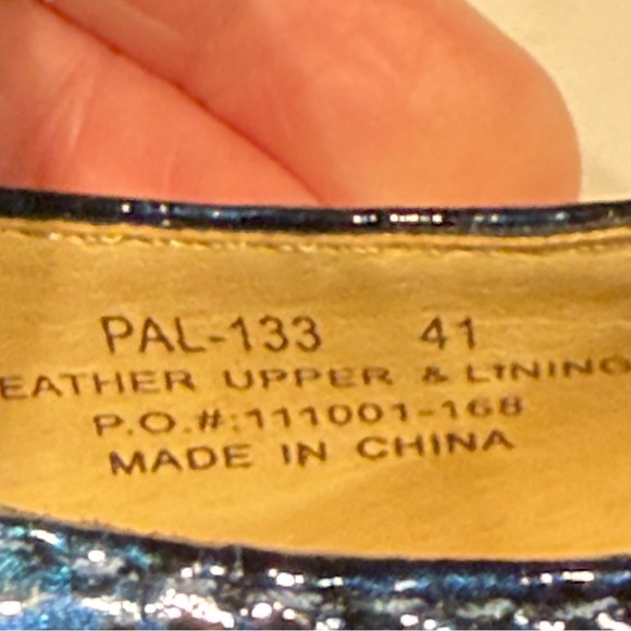 Alegria Paloma Mary Jane in Blue Lizard Print - Picture 2 of 11